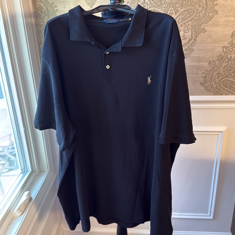 Polo Ralph Lauren Black cotton knit shirt SZ XXL